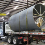 96 inch diameter duct work being shipped