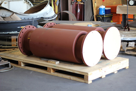 Externally pressurized expansion joints ready for shipping