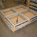 Four rectangular fabric expansion joints ready for shipping
