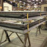 Rectangular fabric expansion joint prepared for qc inspection