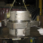 Gimbal expansion joint during fabrication