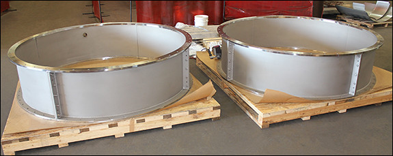 85″ Dia. Clamshell Spools Designed for an Exhaust Wall Protrusion Clamshell at a Gas Turbine Facility