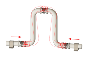 U loop pipe loop U loop pipe loop
